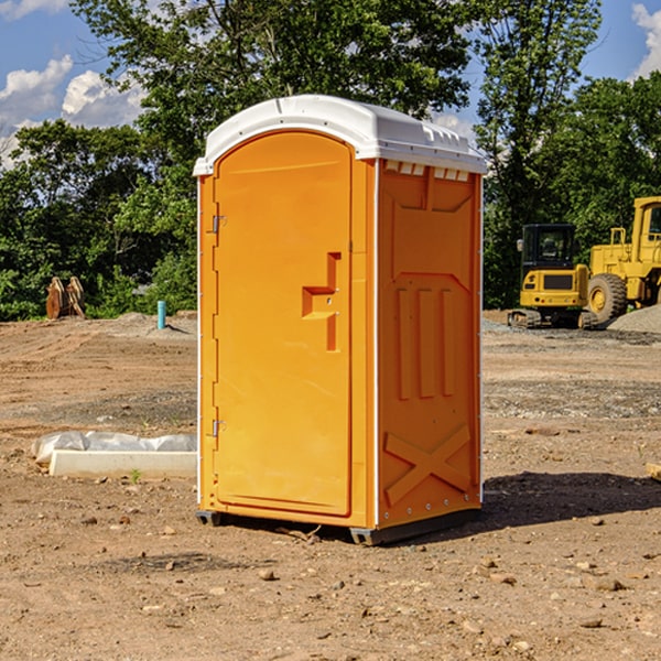 how often are the porta potties cleaned and serviced during a rental period in Arcadia MI